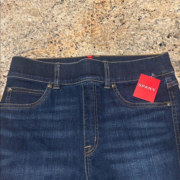 SPANX S/P Dark Blue Flared Women's Jeans new with tags NWT - Picture 5 of 5